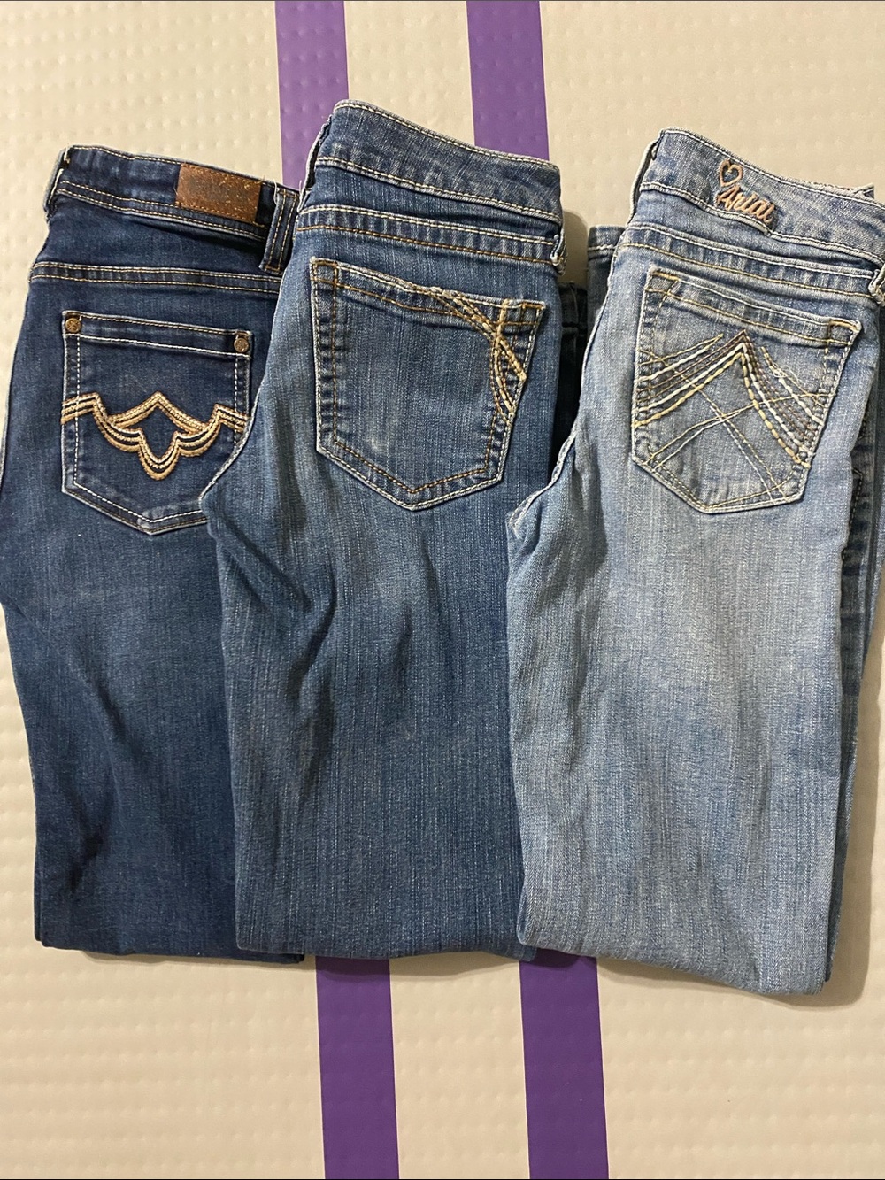 Girls Western Denim Jeans - Classic Mid to Light Wash Options